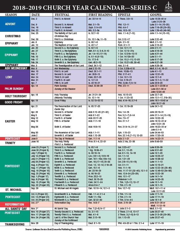 Free Printable Lutheran Liturgical Calendar 2021 Trinity Lutheran 